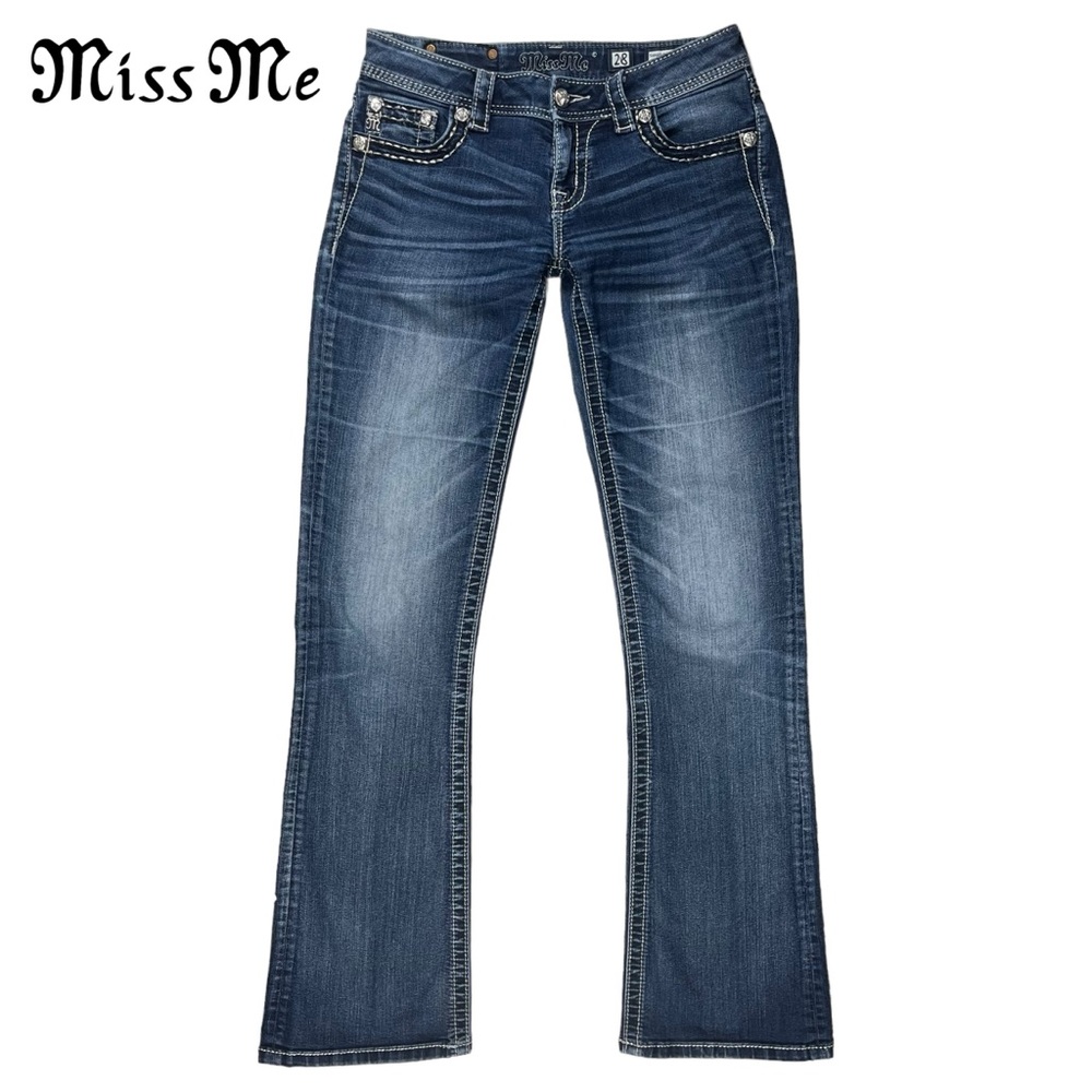 Miss Me Women’s 28 Signature-Rise‎ Bootcut Leg Flap Pocket Jeans JS5015897